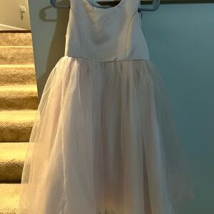 Azazie light pink Sleeveless Scoop Neck flower girl dress